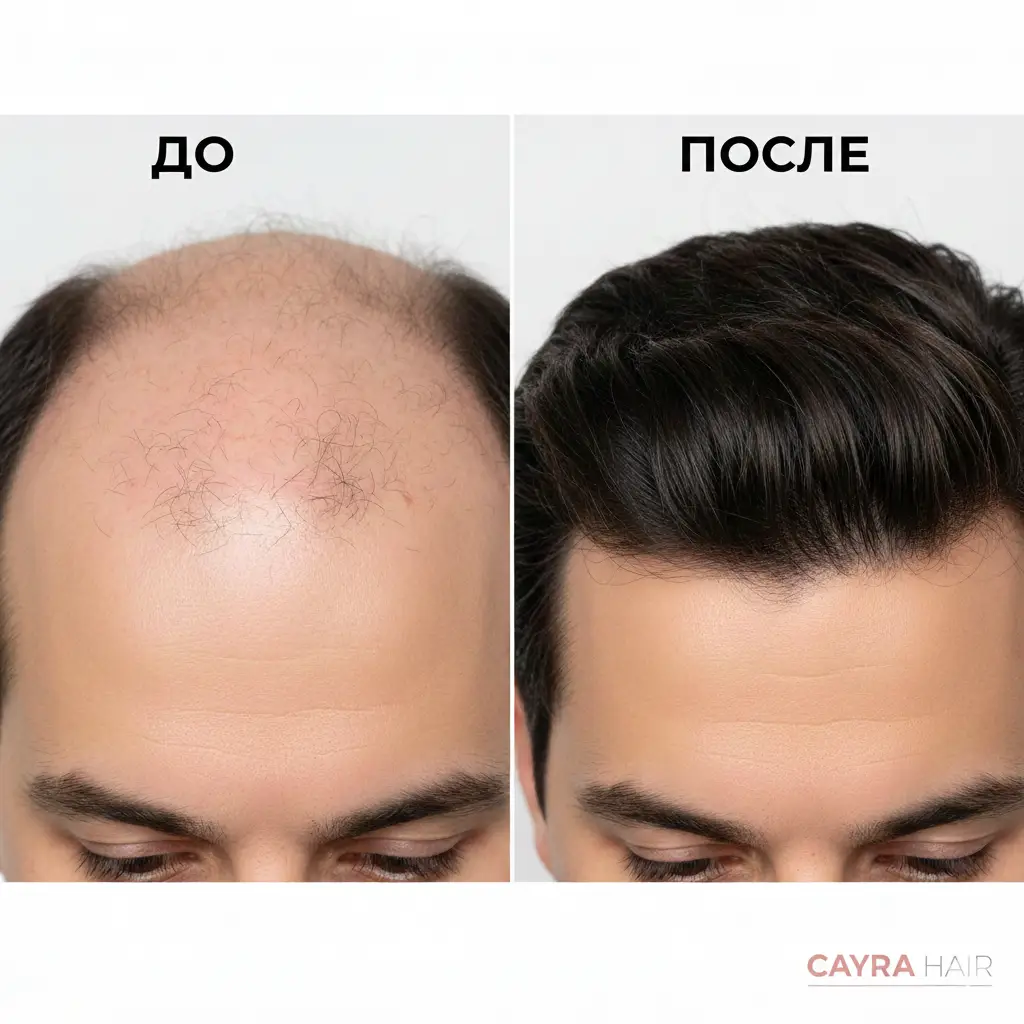 фото до и после пересадки волос